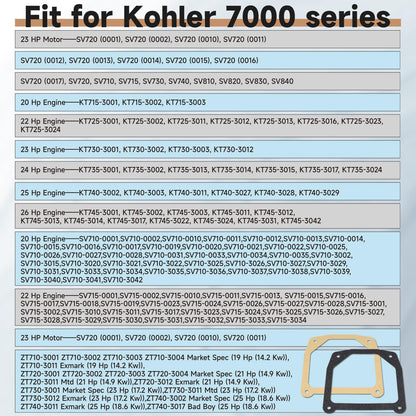 Valve Cover Gaskets Compatible with Kohler 7000 for The 7000 Model Engines with Stamped Steel Valve Covers, 2 Pcs, Black