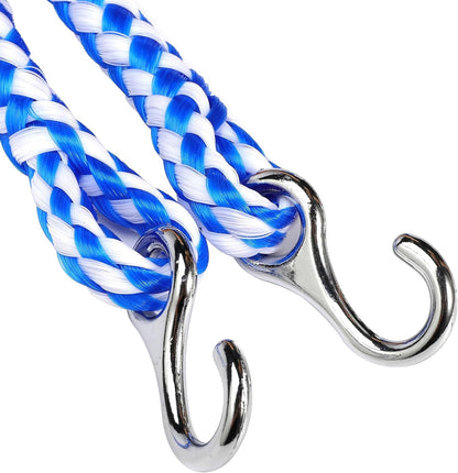 Swimming Pool Safety Rope Float Lane Divider with 2 Pre-Assembled Stainless Hooks Braided Polymer Rope with Integrated Floats Pool Floating Barrier for Indoor and Outdoor Pool