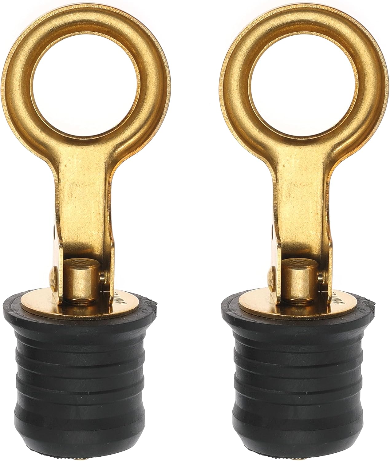 2 Pcs Boat Plug Snap Handle Boat Drain Plug Rubber Plugs with Brass/Stainless Steel Handle Marine Twist Plug Boat Accessories