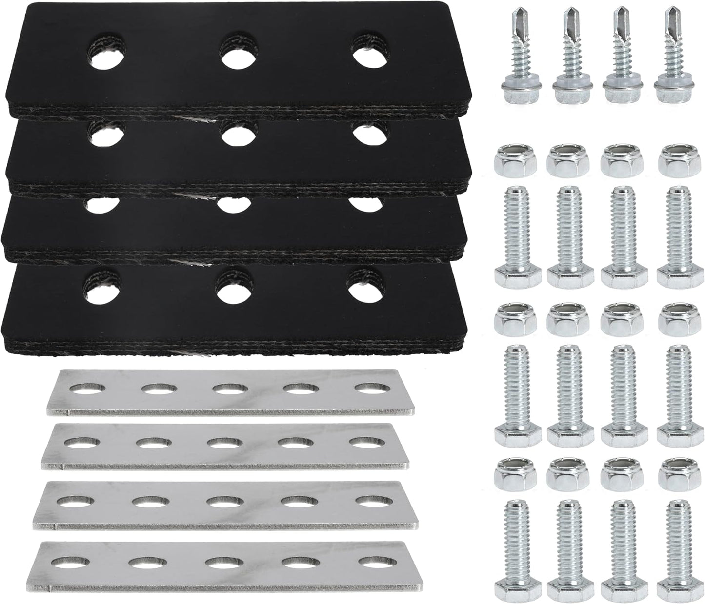 3/8inch Snow Blower Rubber Blade Impeller Modification Kit 4 Blade for 2-Stage Snow Blower