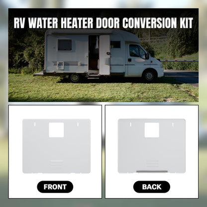 RV Water Heater Door Conversion Kit for Dometic WH-6GEA, WH-6GA, WH-9GEA Compatible with Atwood GC6AA-10E 6 Gallon Older Openings