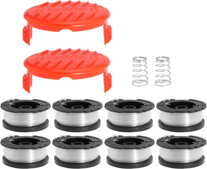 AF100 String Trimmer Replacement Spool 0.065" String Trimmer Line for Black+Decker AF-100 AF-100-3ZP AF-100-BKP AF-100-2 Weed Eater Spool Replacement Spool 30ft (8Spools+2Caps)