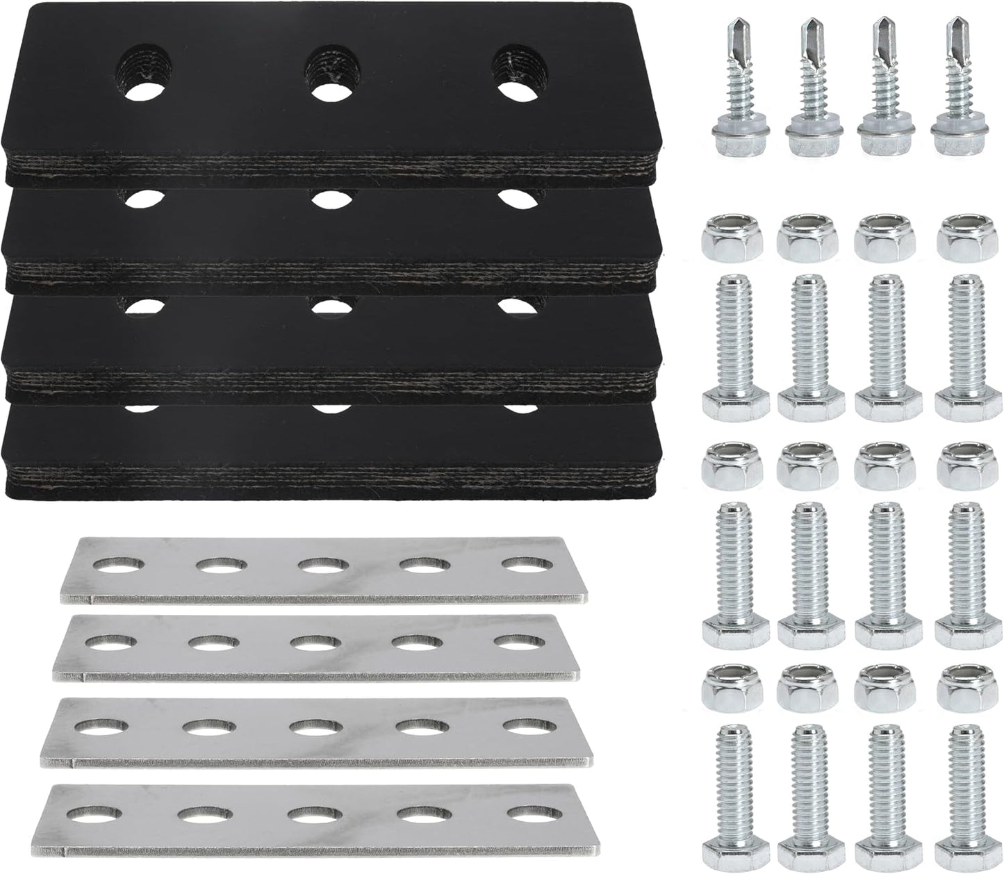 3/8inch Snow Blower Rubber Blade Impeller Modification Kit 4 Blade for 2-Stage Snow Blower