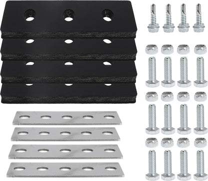 3/8inch Snow Blower Rubber Blade Impeller Modification Kit 4 Blade for 2-Stage Snow Blower