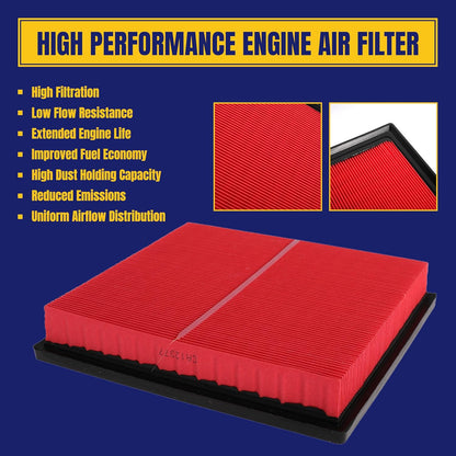 CA12377 Engine Air Filter Fit for Toyota Avalon 19-22 Camry Gas 18-24 RAV4 20-24 Highlander 20-24 Lexus NX250 22-24 ES35019-24 Not Fit for Hybrid Replace 17801-25020 17801-F0050, 2 Pack