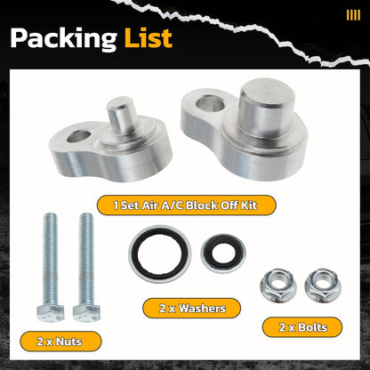 Rear AC Block Off Kit for Dodge Caravan 2012-2015 for Chrysler Town and Country 2012-2016 with Dual Bolts