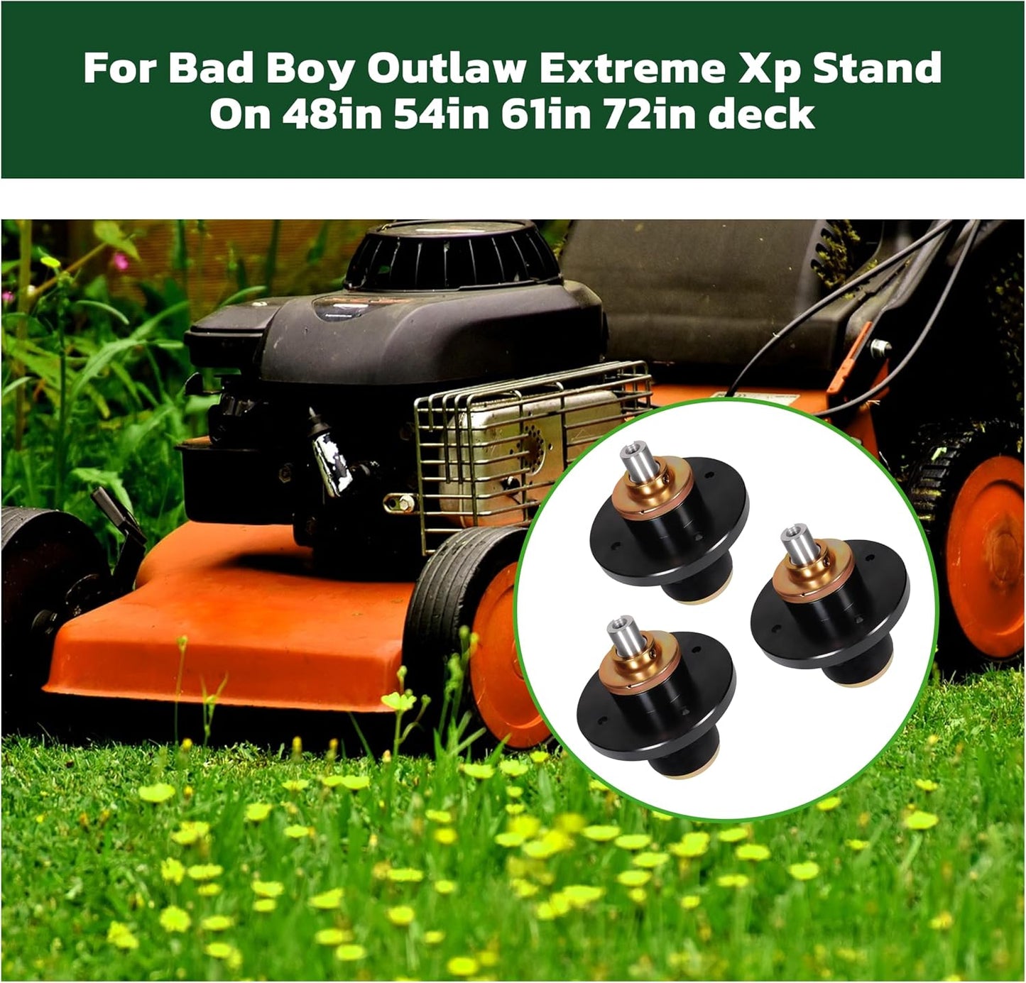 Blade Spindle Assembly Replace 037 4000 50, 037 8000 00 for Bad Boy 48in 54in 61in 72in Deck Outlaw Extreme Outlaw XP (3 Pack)