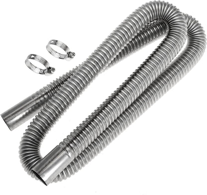 120cm 24mm Exhaust Pipe for Diesel Heater, 1 Inch ID Generator Exhaust Extension with Thru Hull Exhaust Skin and Tube Elbow Connector