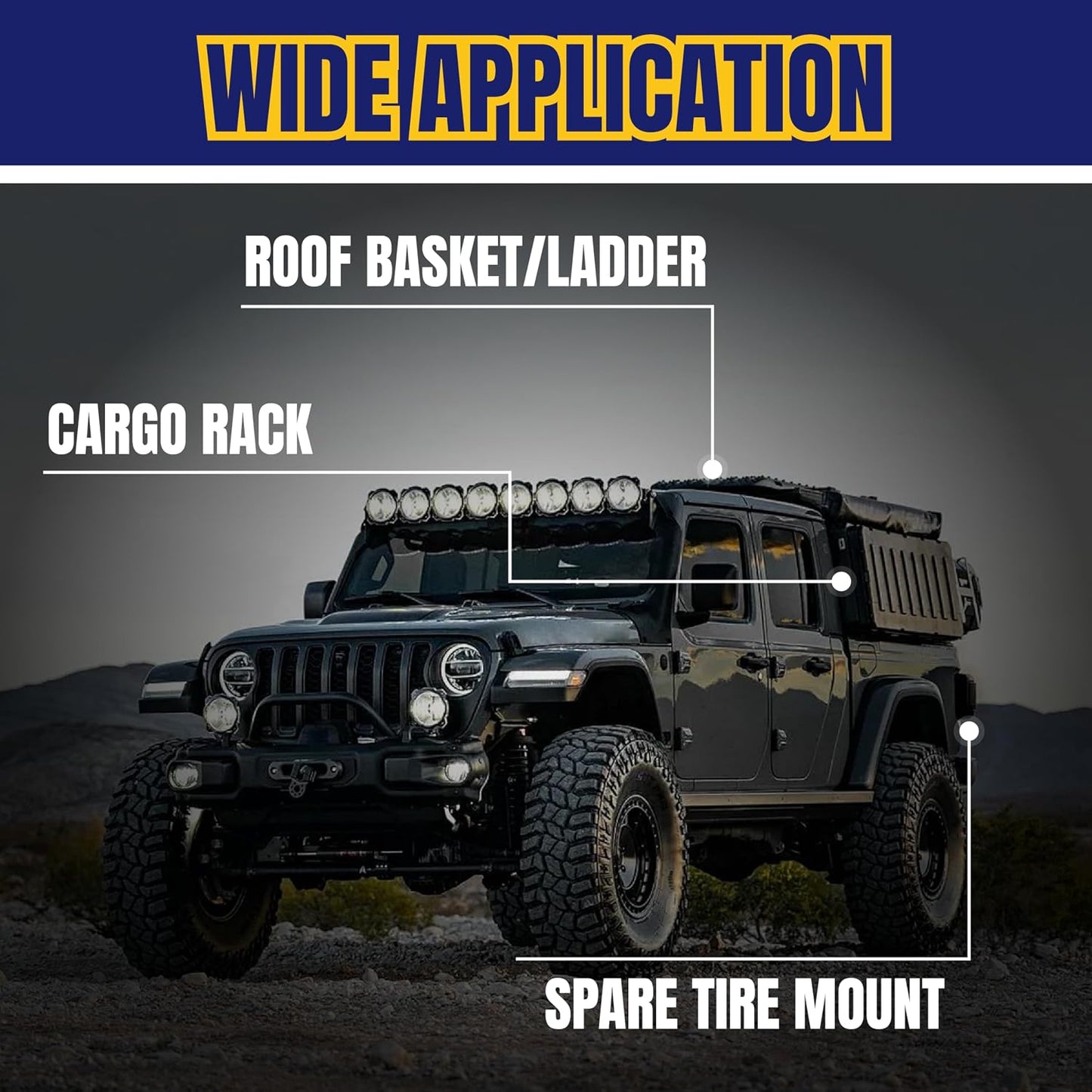 Mount Backing Plate for Rotopax Diesel Gas Can Mounting Plate Compatible with 1-1/2 Inch Off-Road Tube Roof Rack Ladder
