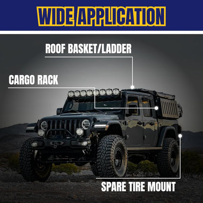 Mount Backing Plate for Rotopax Diesel Gas Can Mounting Plate Compatible with 1-1/2 Inch Off-Road Tube Roof Rack Ladder