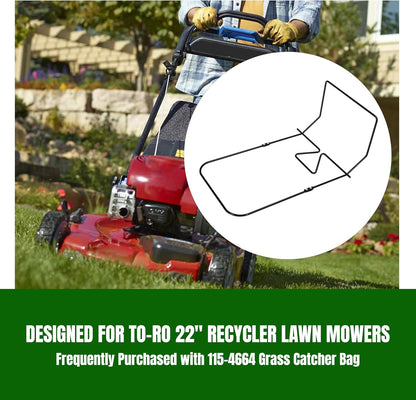 Grass Catcher Bag Frame for to-ro 22" Recycler Lawn Mower Replace 132-4483-03 114-2639-03, Foldable