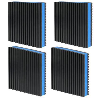 4''x 4''x 7/8'' Anti Vibration Pad, Rubber EVA Sound Isolation Vibrating Mat for Air Compressor, Conditioner, Treadmill, HVAC Washer Dryer (Pack of 4)