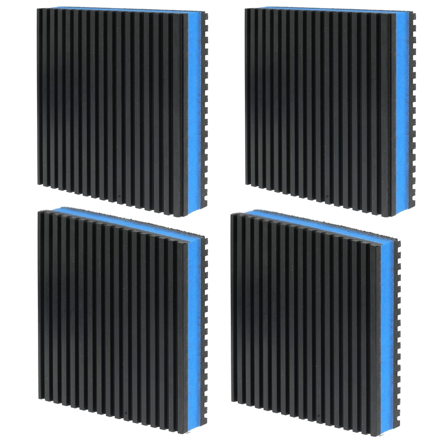 4''x 4''x 7/8'' Anti Vibration Pad, Rubber EVA Sound Isolation Vibrating Mat for Air Compressor, Conditioner, Treadmill, HVAC Washer Dryer (Pack of 4)