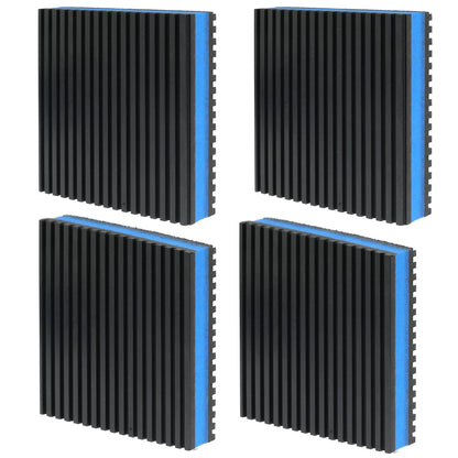 4''x 4''x 7/8'' Anti Vibration Pad, Rubber EVA Sound Isolation Vibrating Mat for Air Compressor, Conditioner, Treadmill, HVAC Washer Dryer (Pack of 4)