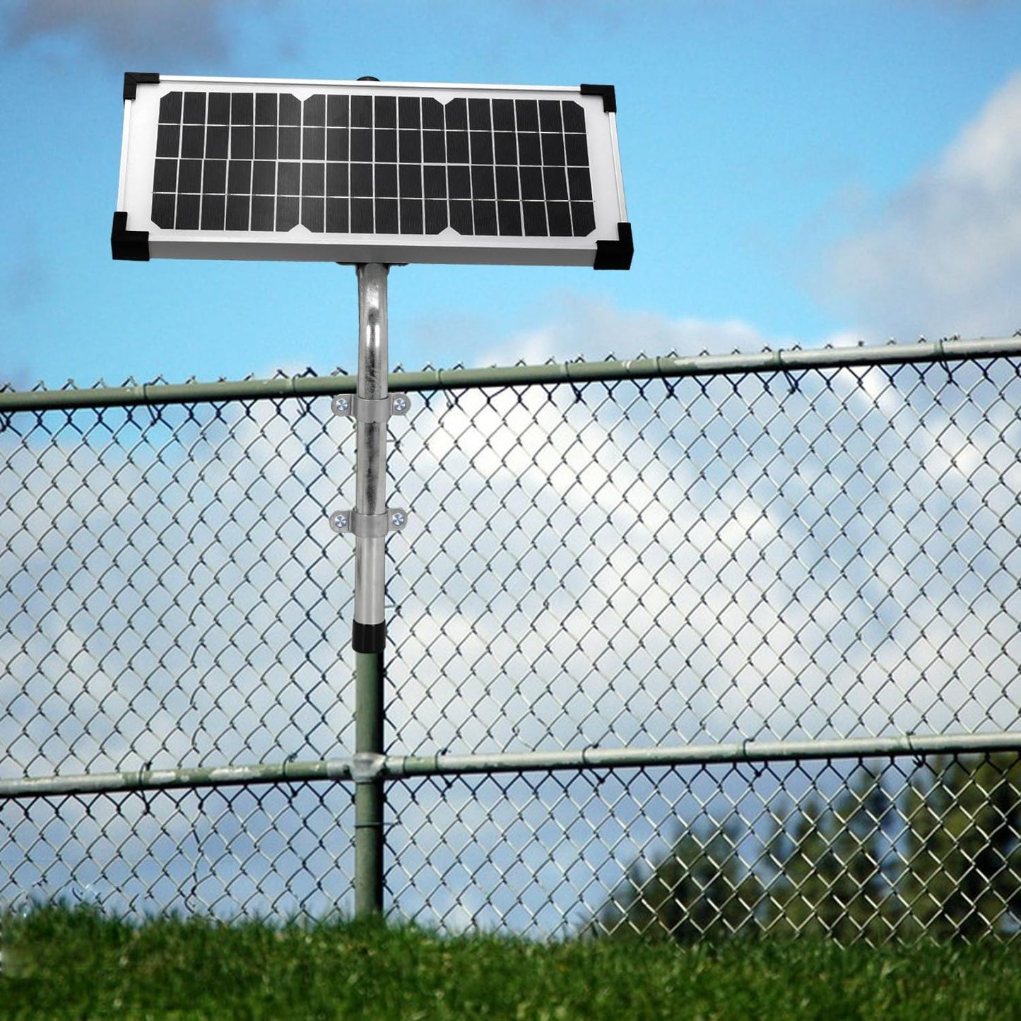 10 Watt Solar Panel Kit Replace FM123 for Mighty Mule FM200 FM350 FM500 FM502 MM360 MM260 MM262 MM560 MM562 EZGO-Solar Diamond Series Automatic Gate Openers Electrical Fence
