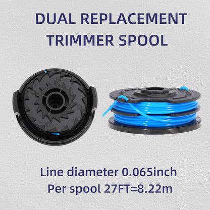 AC41RL3 Autofeed Dual Replacement Trimmer Spool Line for Homelite UT41120 UT41112 UT41121 UT41113 UT41122 UT41112B Electric Weed Eater String Trimmer Per Spool 27FT 0.065inch