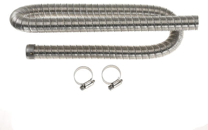 100cm 24mm Exhaust Pipe for Diesel Heater, 1 Inch ID Generator Exhaust Extension with Clamps for Parking Air Heaters Replaces 36061296 90394 (Double Wall)