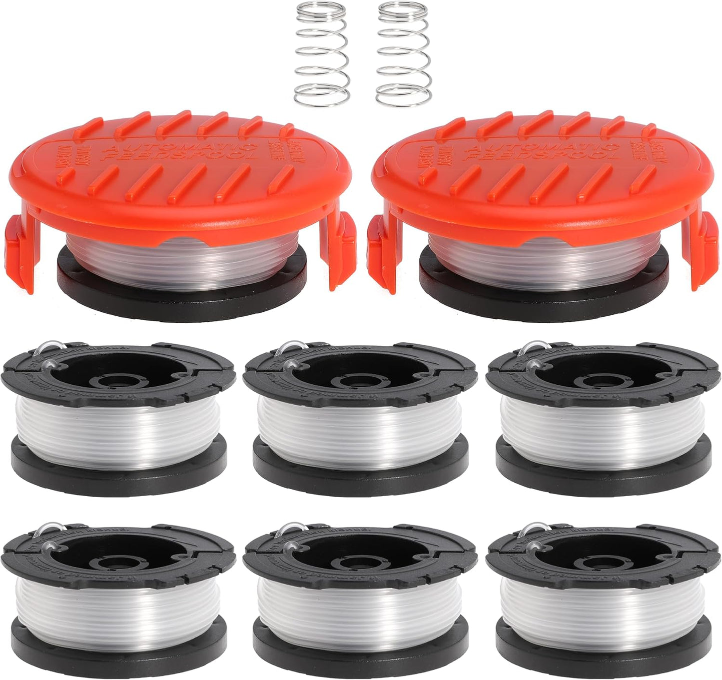 AF100 String Trimmer Replacement Spool 0.065" String Trimmer Line for Black+Decker AF-100 AF-100-3ZP AF-100-BKP AF-100-2 Weed Eater Spool Replacement Spool 30ft (8Spools+2Caps)