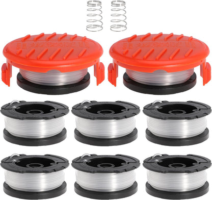 AF100 String Trimmer Replacement Spool 0.065" String Trimmer Line for Black+Decker AF-100 AF-100-3ZP AF-100-BKP AF-100-2 Weed Eater Spool Replacement Spool 30ft (8Spools+2Caps)