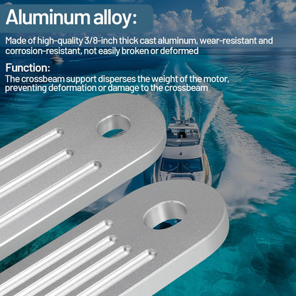 Transom Support Plate Kit TSP-1 TSP-2DP Fit for Top Bolt Holes and Lower Support Bolt Holes Marine Aluminum Transom Support Plate Replace for 3001-8067 Holes Size 12” x 2” and 15” x 2”