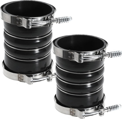 Silicone Charge Air Cooler Hump Hose Boot Set 4" X 6" 4 inch with T Bolt Clamp Black