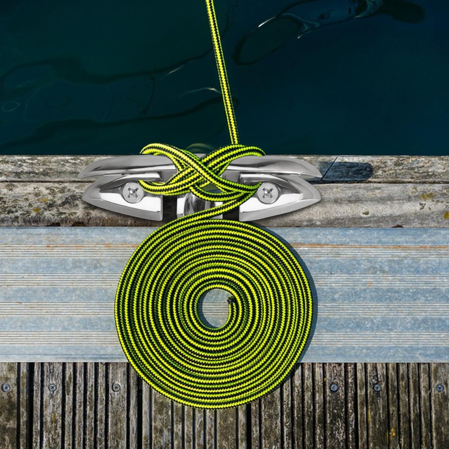 316 Stainless Steel Boat Folding Cleats Flip-up Dock Cleat with Screws Marine Dock Rope Cleats Compatible with Kayak Yacht Pontoon Boat