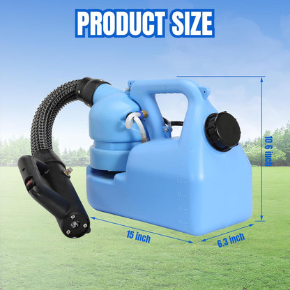 6L (1.58 Gallon) Electric Sprayer ULV Fogger Machine, 1200W Portable Fogger Sprayer with Adjustable Spray Volume Particle Size, for Indoor Outdoor Use in Home, Garden, Yard, Farm
