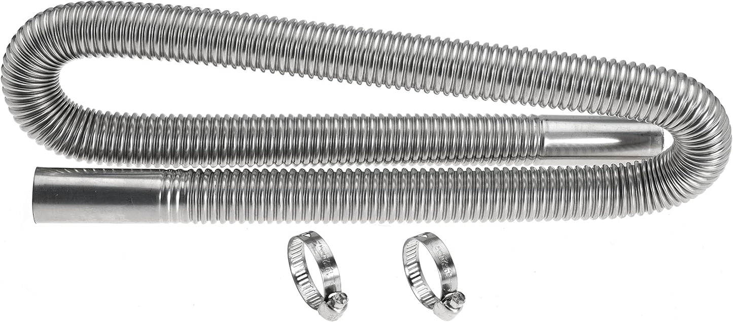 100cm 1 inch Heater Exhaust Pipe Generator Exhaust Extension Fuel Tank Gas Vent Hose with Clamps