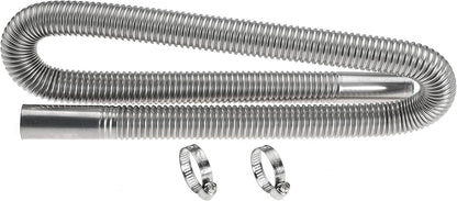 100cm 1 inch Heater Exhaust Pipe Generator Exhaust Extension Fuel Tank Gas Vent Hose with Clamps