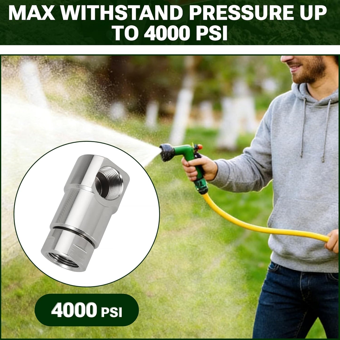1 inch Swivel Hose Reel Fitting, Pack of 3 | Industrial and Home Use, Steel Hose Reel, With Grease Zerk, Replace 9SS16FP100XFP100-Ni-AL #5044