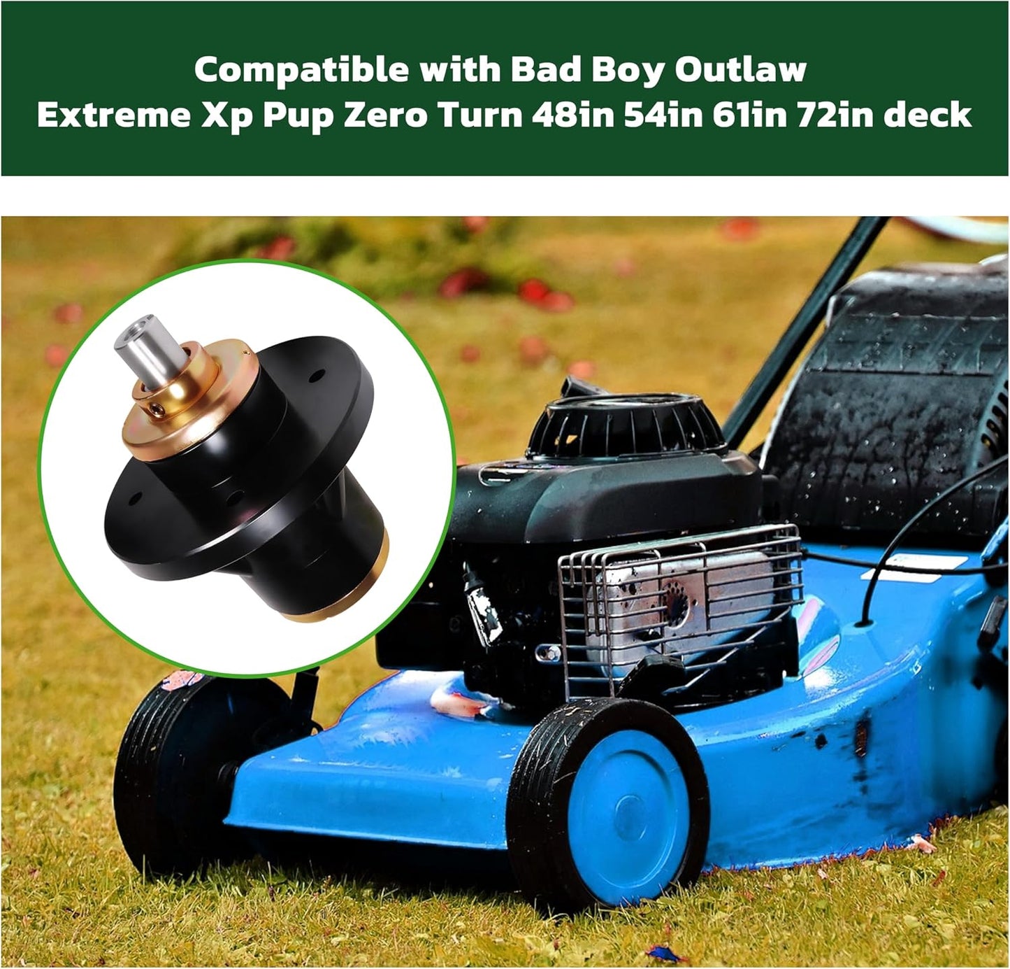 Mower Spindle Assembly Replace 037-8000-00 for Bad Boy Stand On, 1 Pack | Replace 037-4000-50, 038-4000-50, for Bad Boy Outlaw Extreme XP 48" 54" 61" 72" Deck
