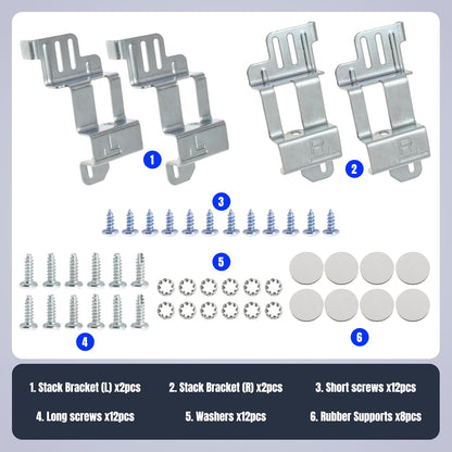 Stacking Kit Replaces SK-DH for Sam-Sung 24 Inch Wide Front Load Washer and Dryer Combo, Stack Bracket Sets for Stackable Laundry Machine, 2 Set