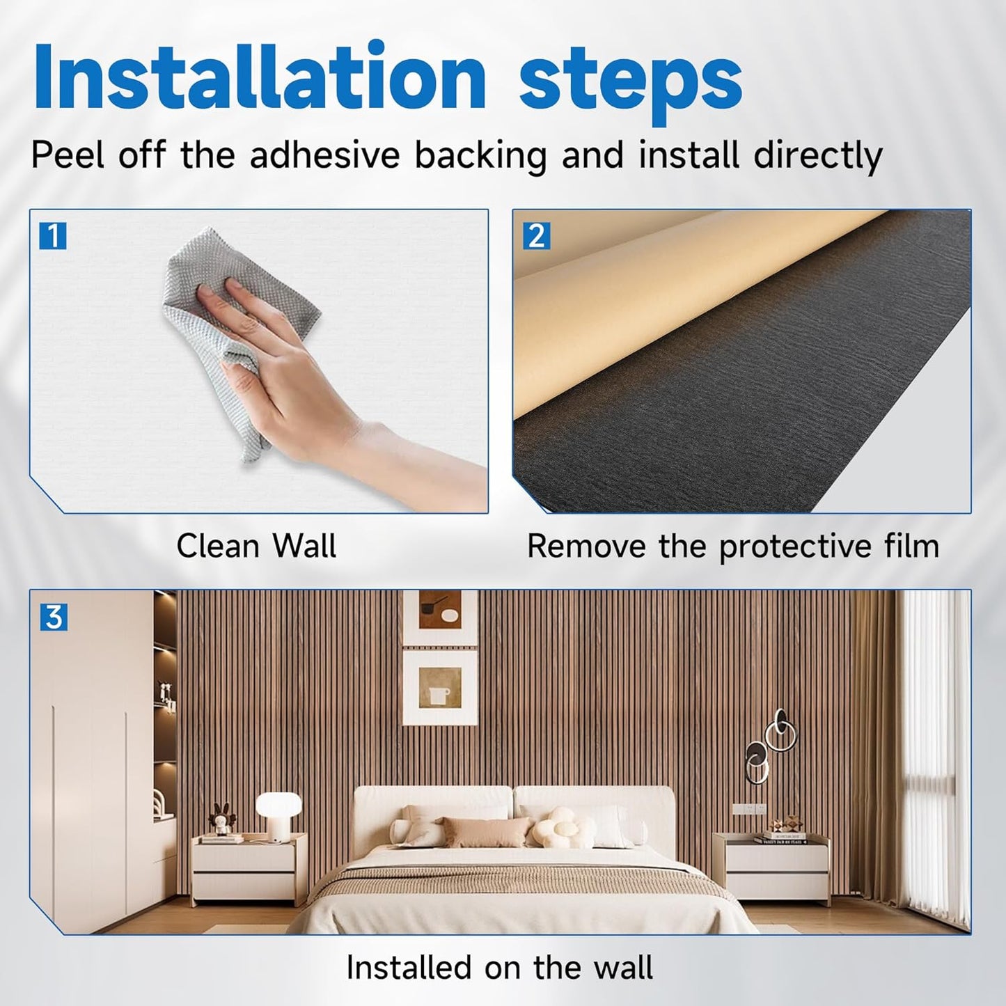 5 PACK Wood Slat Acoustic Panels for Wall 47.2 x 23.6 x 0.4