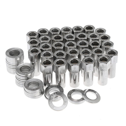 7/16"-20 Wheel Lug Nut for Cragar for SST Mag with Center Washer Open Ended, 13/16” Hex 2.01” Total Length (20Set)