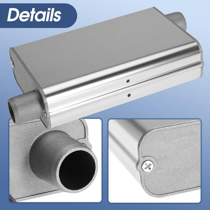 24mm Exhaust Muffler Pipe Upgraded for Chinese for Eberspacher Diesel Heaters Air Compressor with 2 clamps and screws, Silver