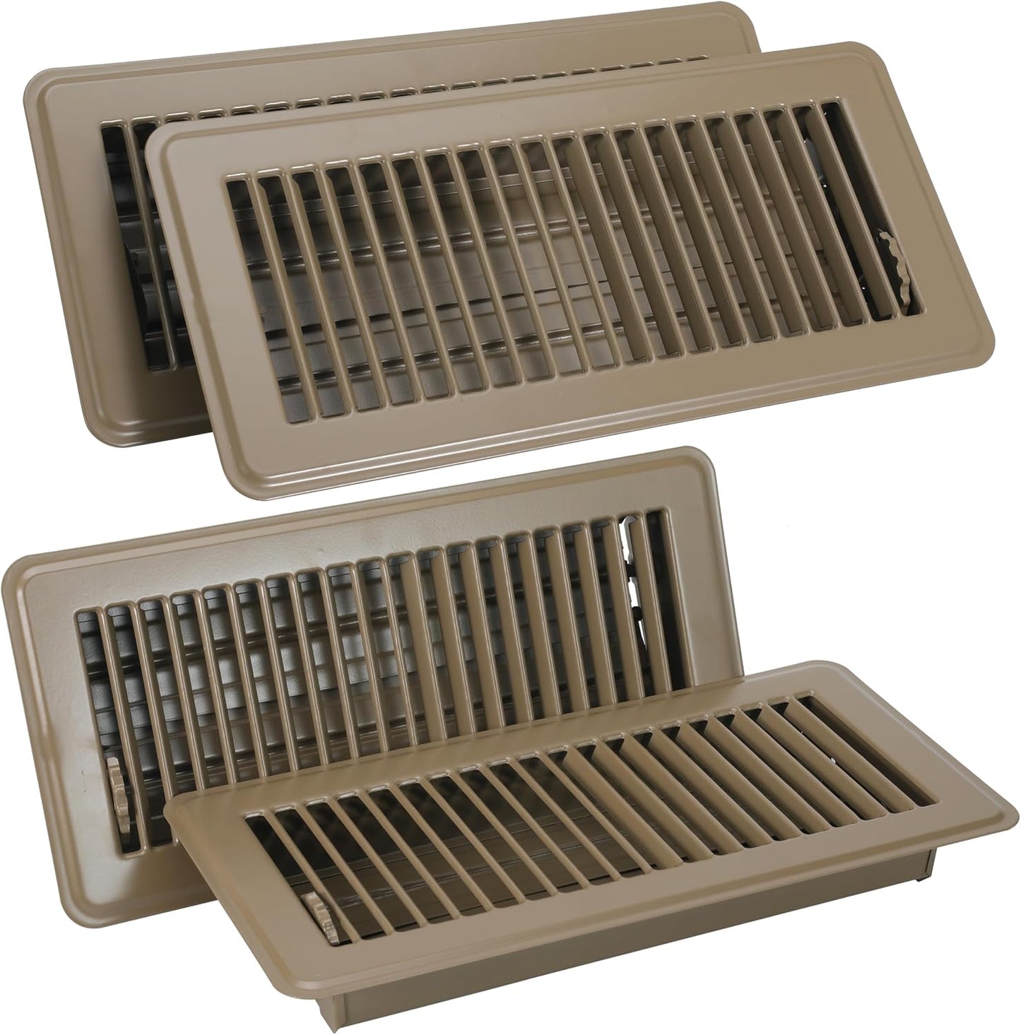 4PCS 4"x 8" RV Floor Vent Covers Register Vents Walkable Floor Vents Air Vent Covers for Mobile Home Floor Heater