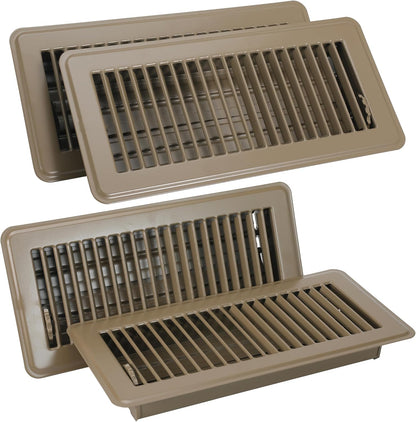 4PCS 4"x 8" RV Floor Vent Covers Register Vents Walkable Floor Vents Air Vent Covers for Mobile Home Floor Heater