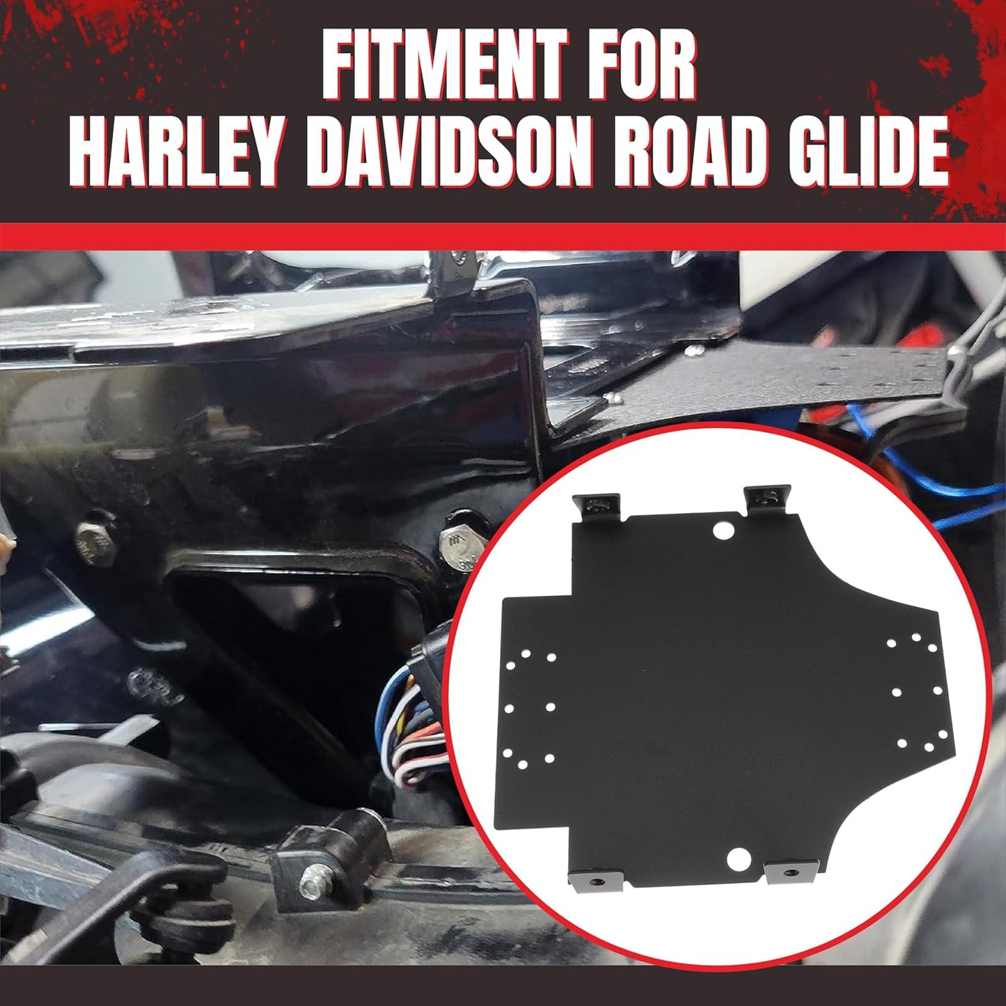Amplifier Mounting Bracket Replace BC-AMP04 for Road Glide | for Harley Davidson