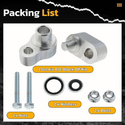 Rear Air AC Block Off Kit for GMC Acadia for Chevy Trailblazer 2007-2015 with Dual Bolts