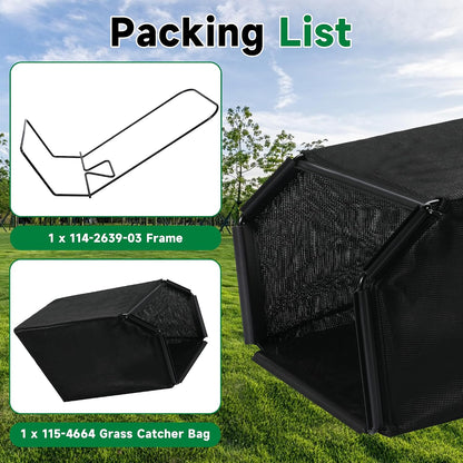 Lawn Mower Bag and Frame Set Grass Catcher Bag and Frame for to-ro 22" Recycler Lawn Mower Replace 132-4483-03 115-4664 114-2639-03 (Bag+Frame)