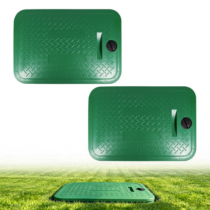 12 x 17 Inch Irrigation Valve Box Cover, Rectangular Sprinkler Valve Lids with Plug,Replacement for Irrigation Valve Box, Sprinkler Valve Box, Irrigation & Sprinkler Box (1)