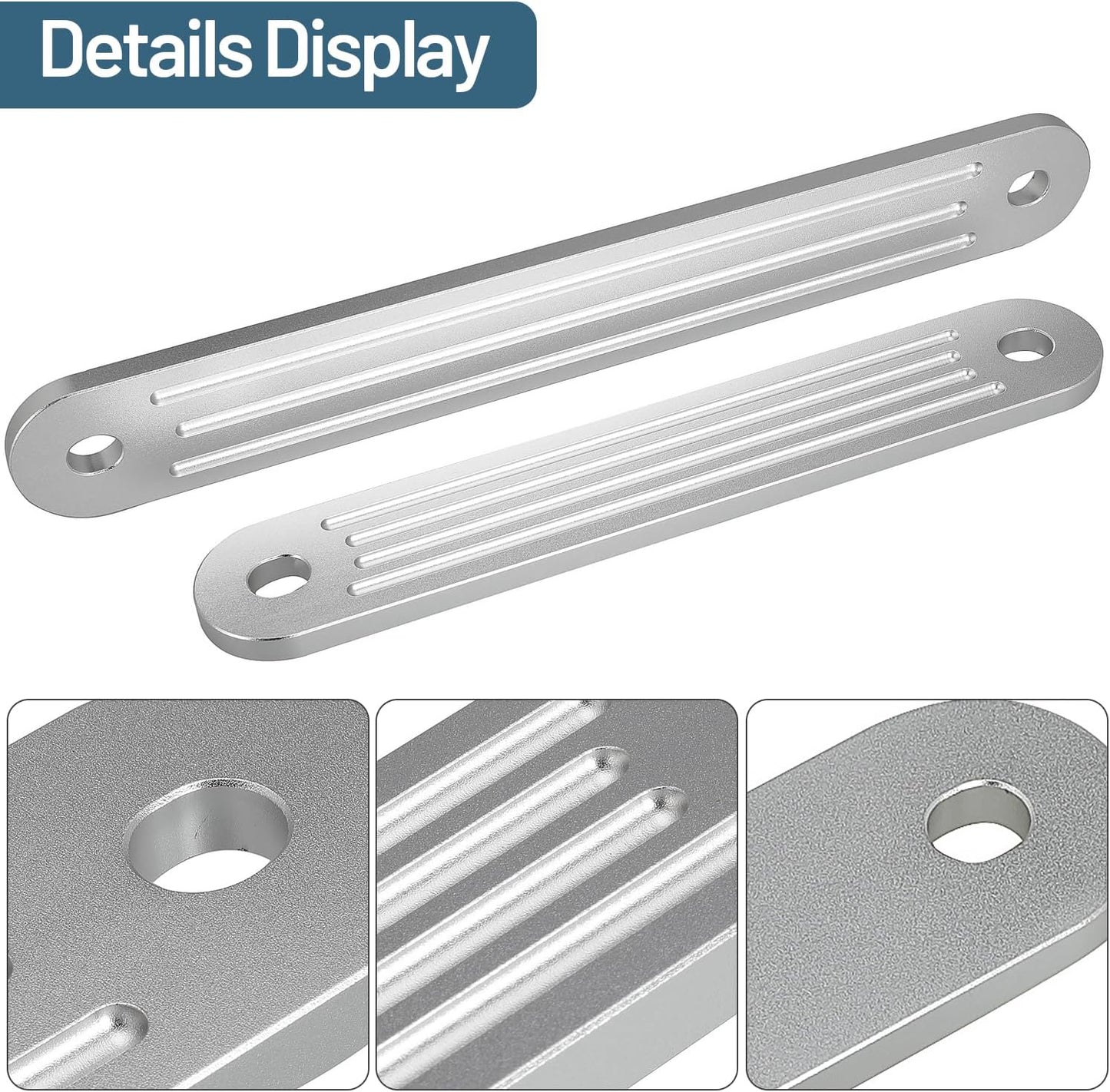 Transom Support Plate Kit TSP-1 TSP-2DP Fit for Top Bolt Holes and Lower Support Bolt Holes Marine Aluminum Transom Support Plate Replace for 3001-8067 Holes Size 12” x 2” and 15” x 2”