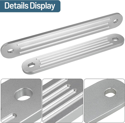Transom Support Plate Kit TSP-1 TSP-2DP Fit for Top Bolt Holes and Lower Support Bolt Holes Marine Aluminum Transom Support Plate Replace for 3001-8067 Holes Size 12” x 2” and 15” x 2”