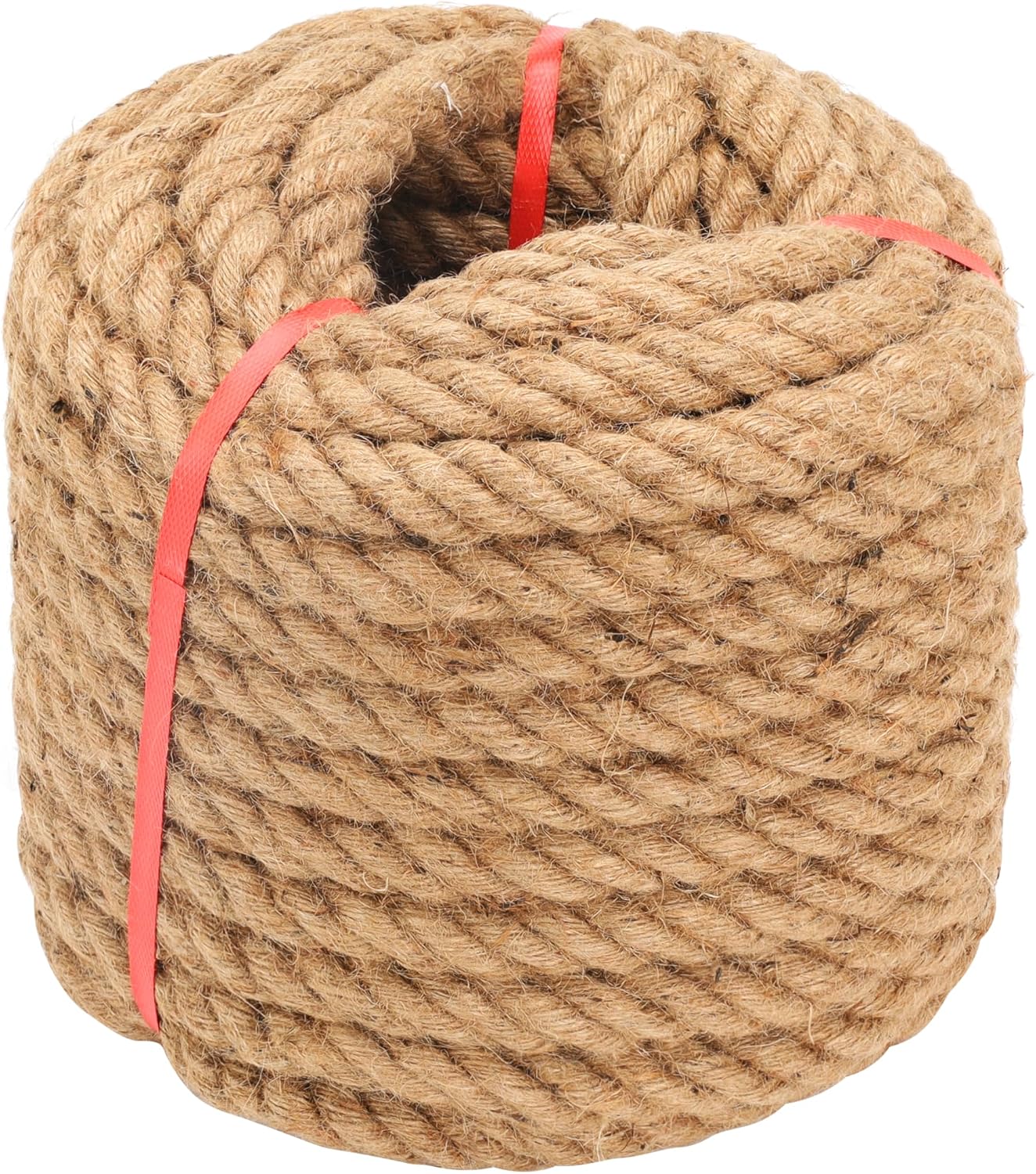 Jute Rope(1inX200 ft),25mm Thick Twisted Manila Ropes,Tug of War Rope,Heavy Duty Hemp Rope for Swing Bed, Crafts, Railing, Tug of War
