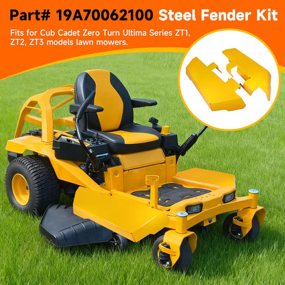 Replacement 19A70062100 Steel Fender Kit for Cub Cadet RZTL Ultima Series ZT1 ZT2 ZT3 Zero-Turn Mowers