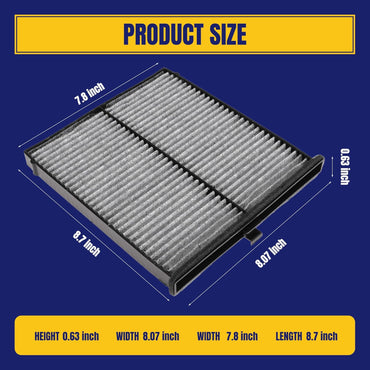 CF11811 Cabin Air Filter for Mazda CX-5 2013-2022 for Mazda 6 2014-2021 for Mazda 3 2014-2018 Cabin Filter Replacement with Activated Carbon Replace CPJ6X KD45-61-J6X (2 pack)