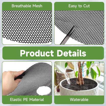 frtzal Plant Pot Grids - 11.8 Inch Cuttable Soil Cover Protector, Plant Covers from Animals Digging Stopper, Indoor Outdoor Plant Pot Cover (15.7In-6Pcs) (15.7IN-6PCS)