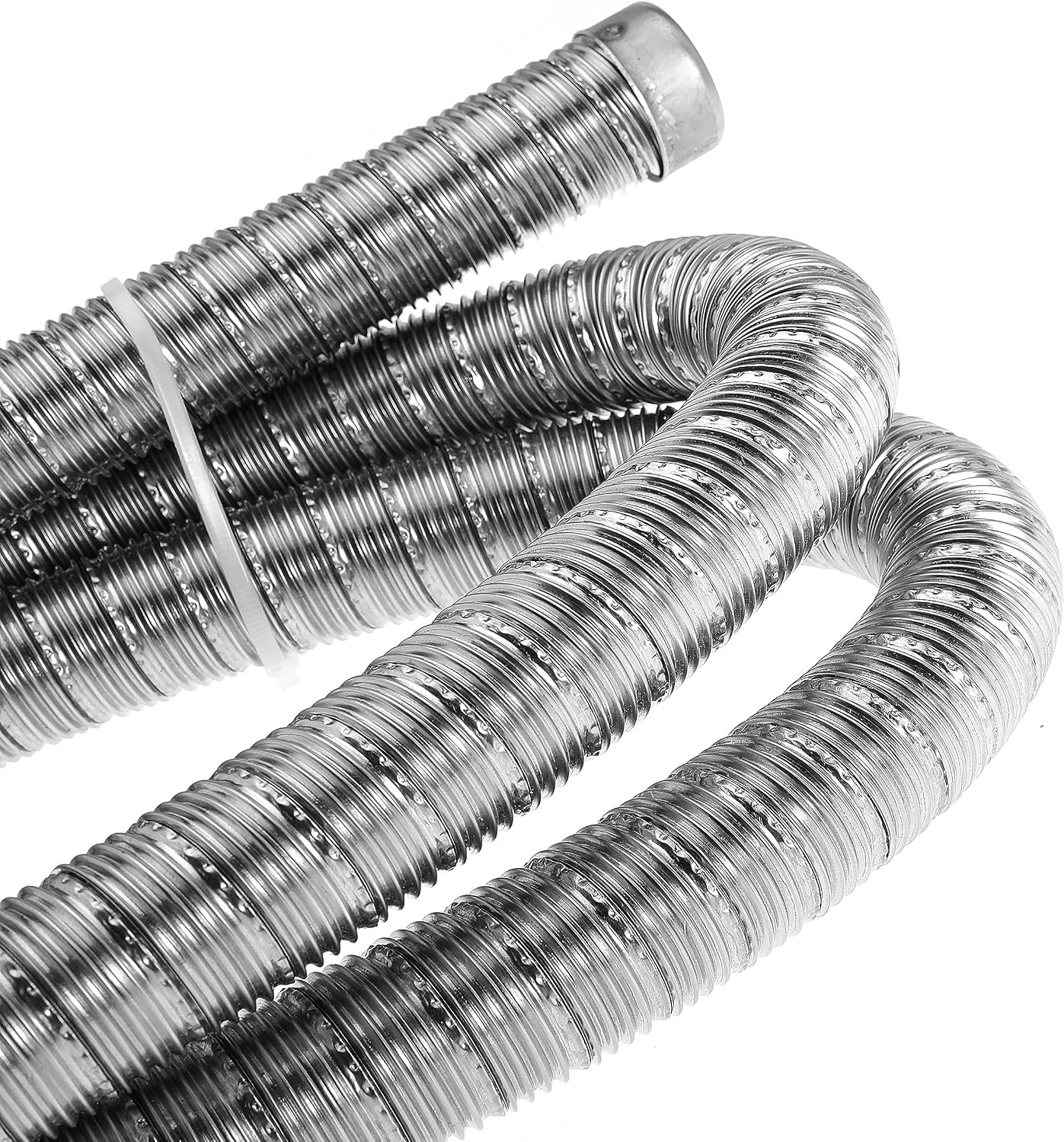 200cm 24mm Exhaust Pipe for Diesel Heater, 1 Inch ID Generator Exhaust Extension with Clamps for Parking Air Heaters (Double Wall)
