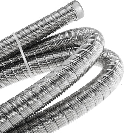 200cm 24mm Exhaust Pipe for Diesel Heater, 1 Inch ID Generator Exhaust Extension with Clamps for Parking Air Heaters (Double Wall)