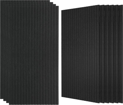 Large Wood Slat Acoustic Panels for Wall Sound Proof Panels for Wall Decor 47.2 x 23.6 x 0.4 Inch Wood Veneer Panels for Bedroom Home Studio Office (Walnut, 5 Pack)